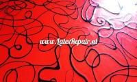 handmade bespoke custom textured print handgemaakt stof sheet latex latexrepair repair glitter galaxy marbled marmer leopard